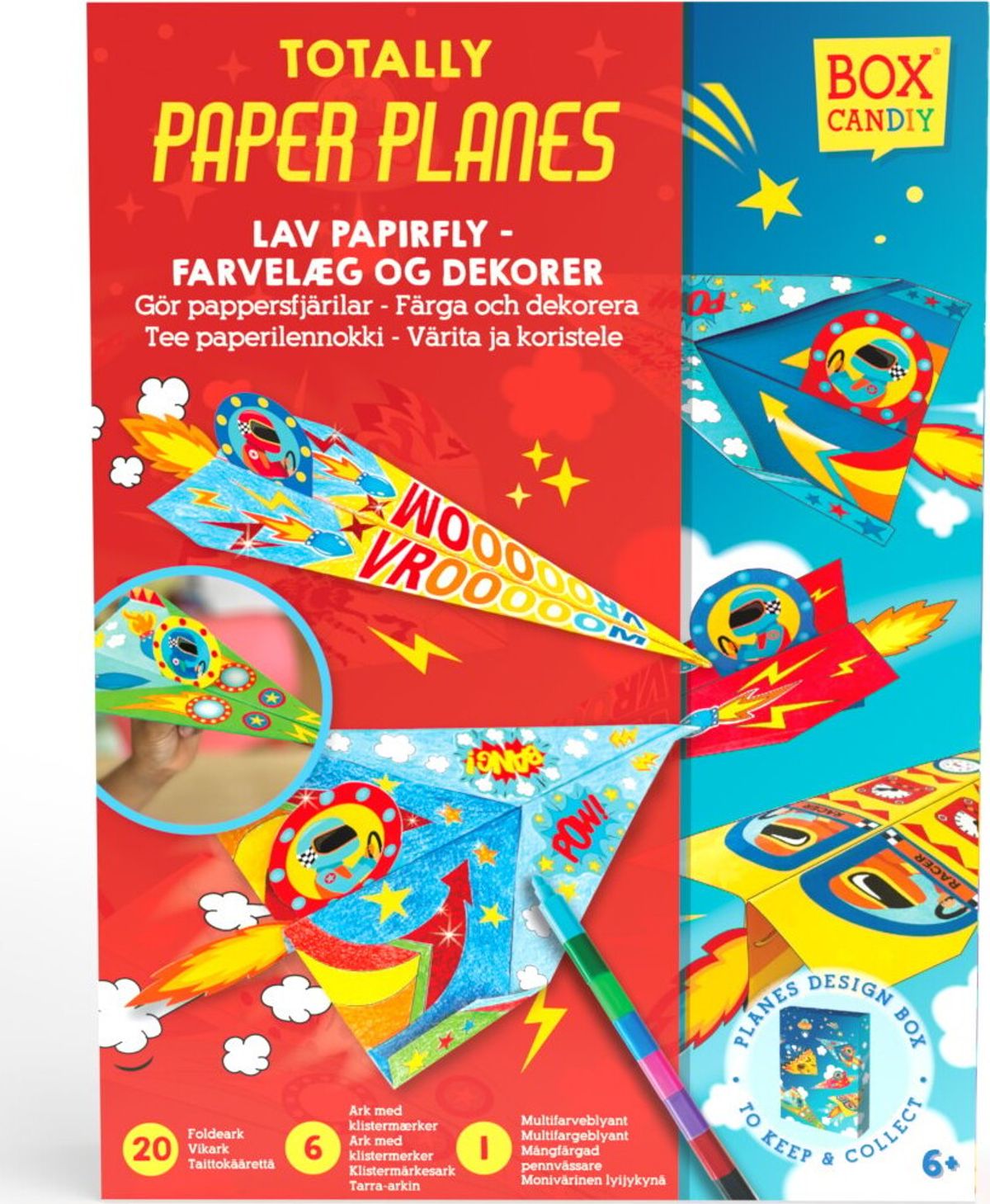 Box Candiy - 20 Paper Planes To Colour-in & Decorate - (bc-1958)