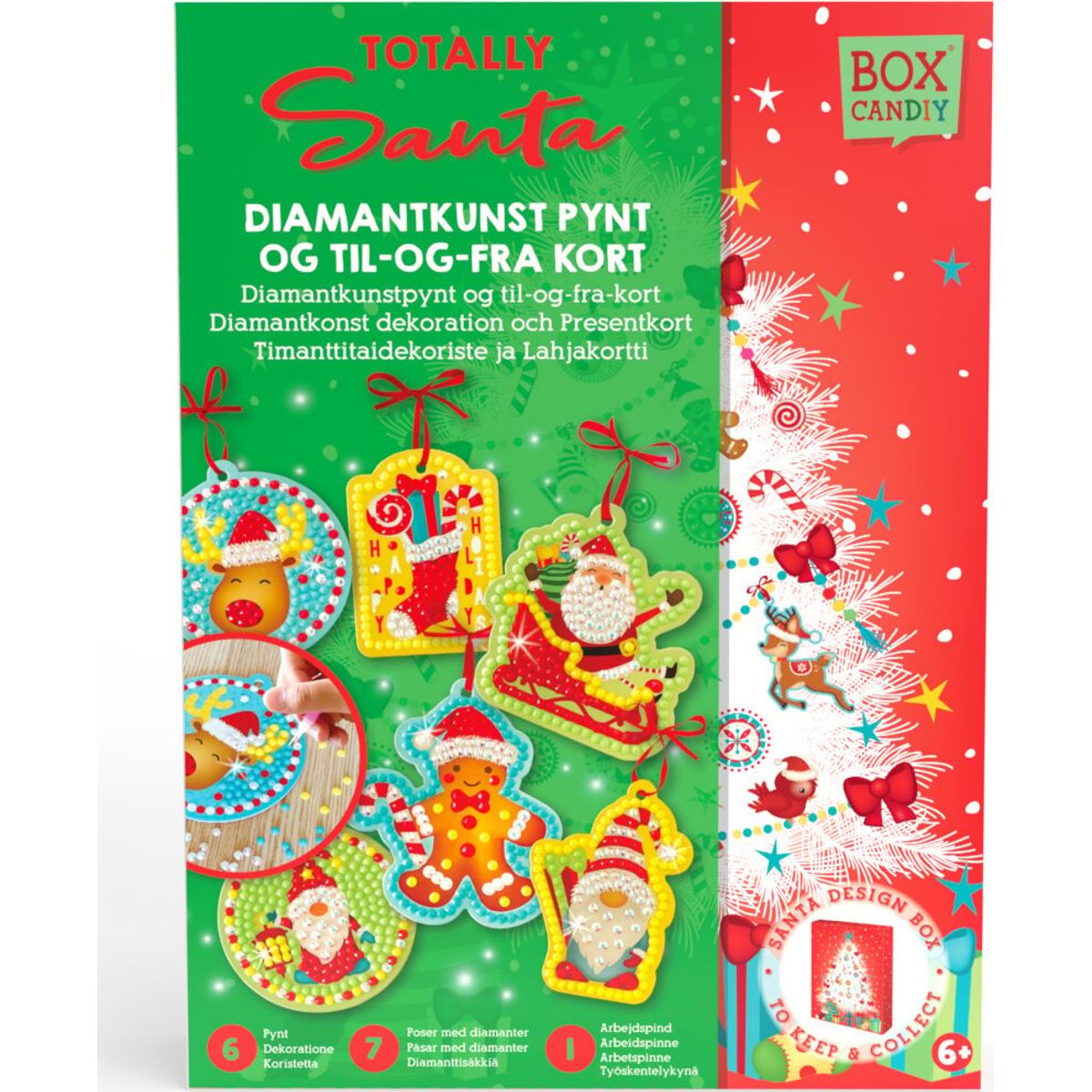 Box Candiy - Diamond Art Ornaments & Gift Tags - Totally Santa (bc-x2207)