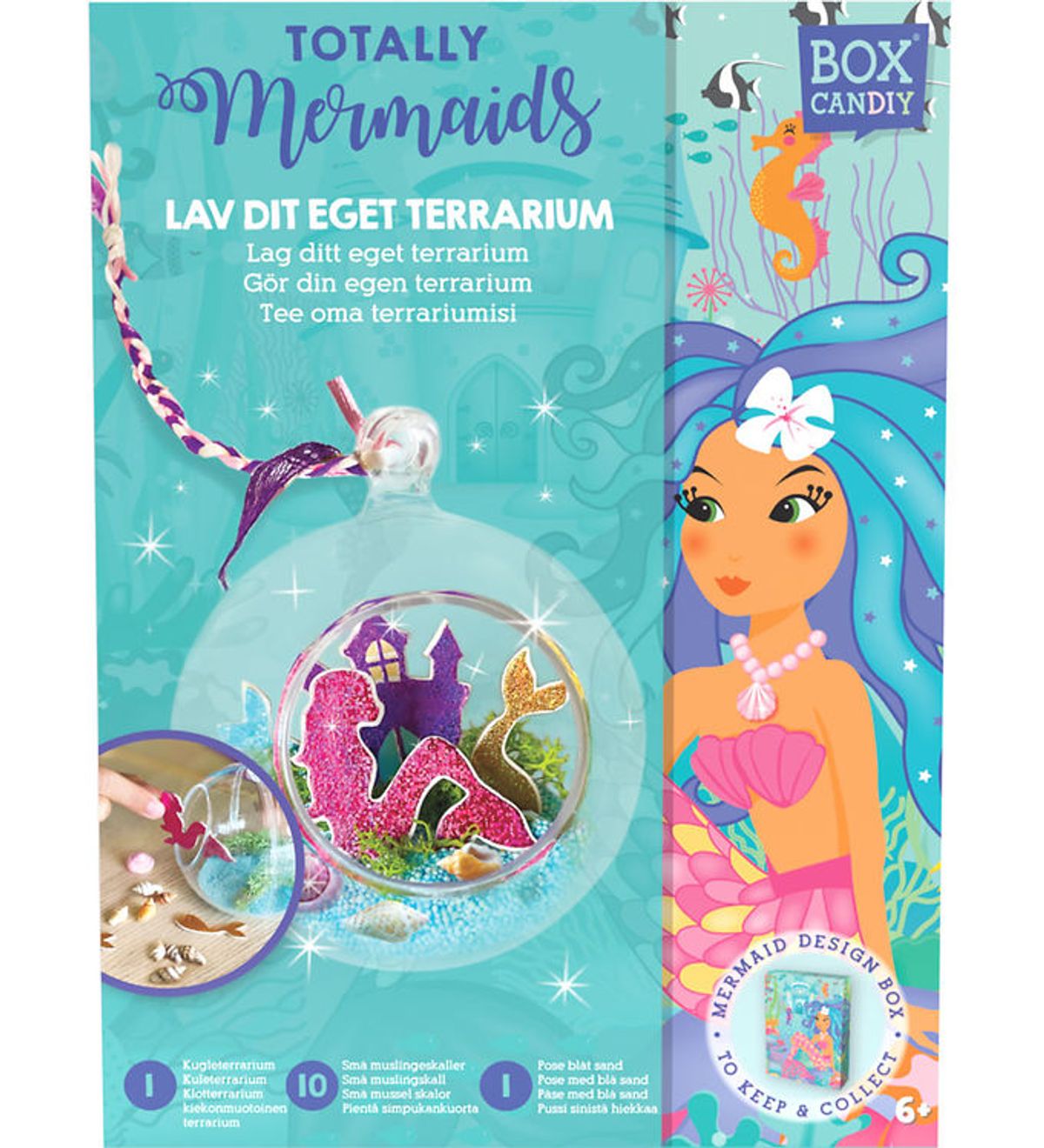 BOX CANDIY Kreasæt - Lav Dit Eget Terrarium - Totally Mermaids