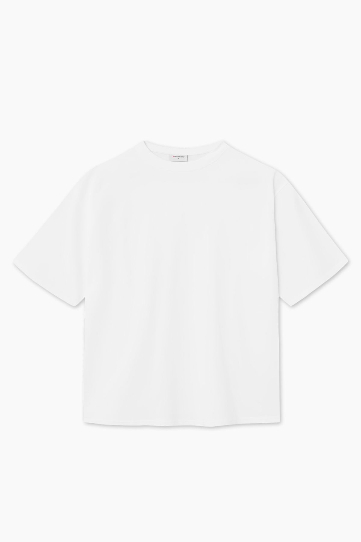 Box Fit Heavy T-shirt - White - bareen - Hvid XS