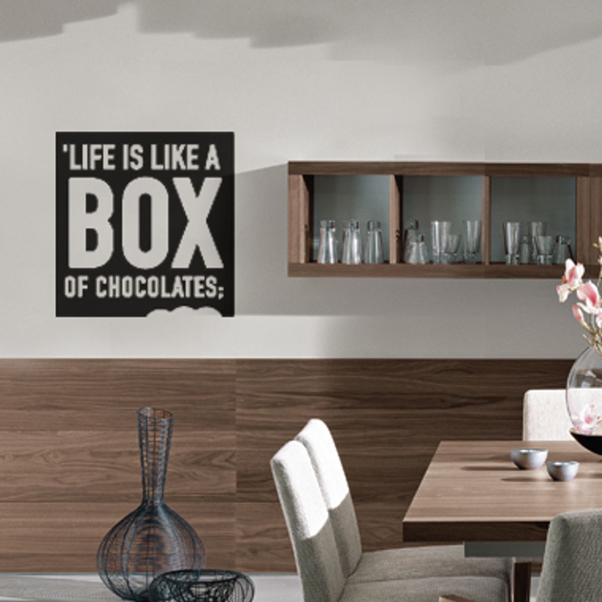 Box of chocolates wallsticker af Alan Smithee, 36x36 cm