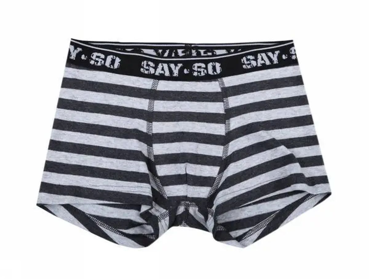 Boxershorts grå strib Say so