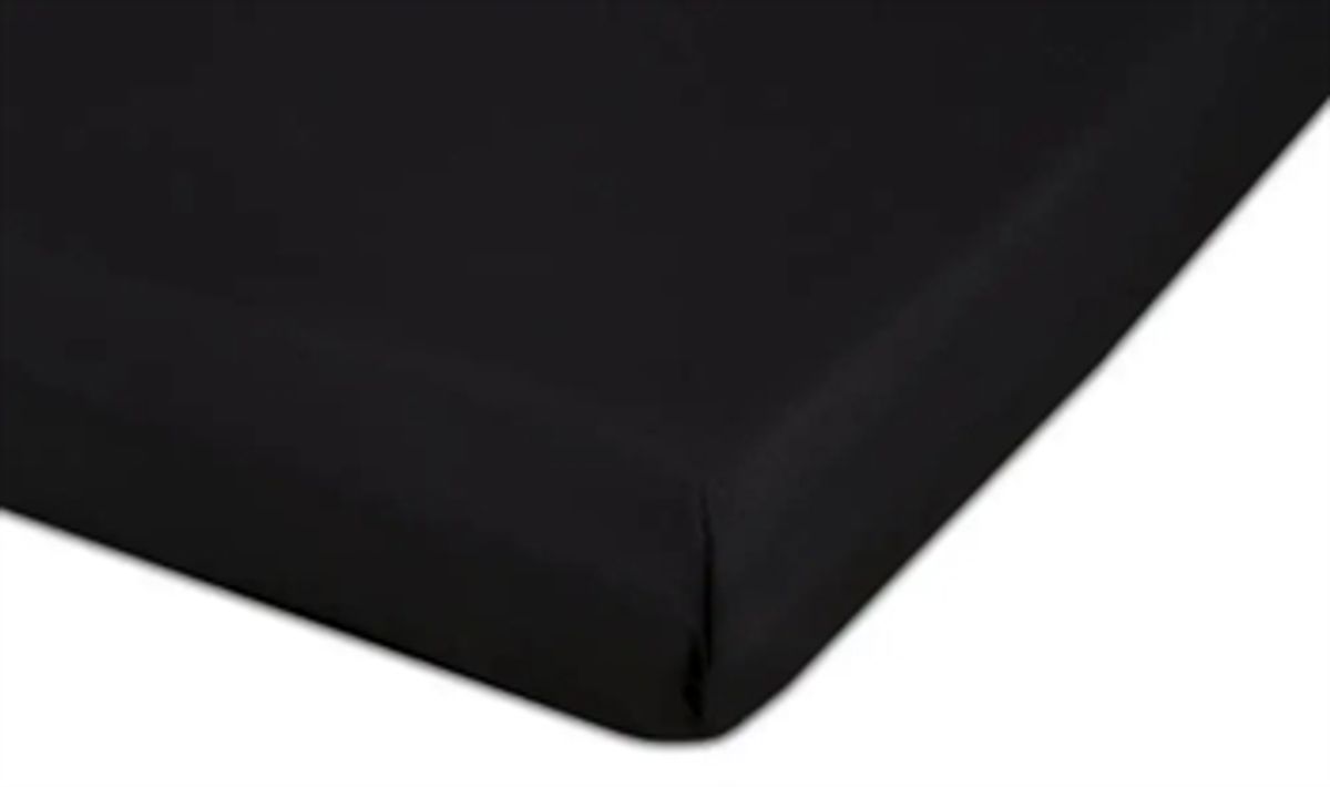 Boxlagen 70x160 cm - Sort - 100% Bomulds percale - Faconlagen til juniormadras