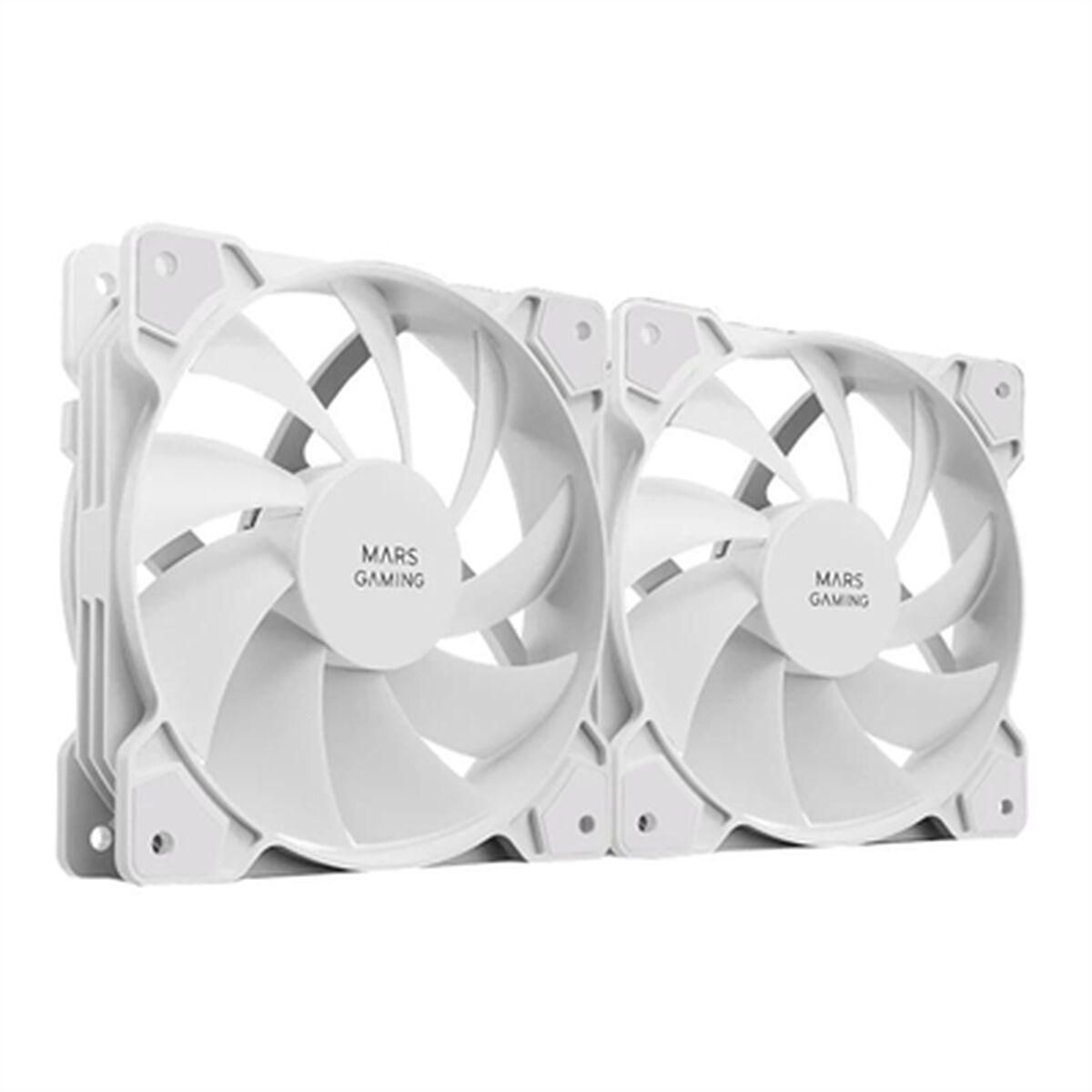 Boxventilator Mars Gaming MFPROX2W Hvid 2 enheder Ø 12 cm