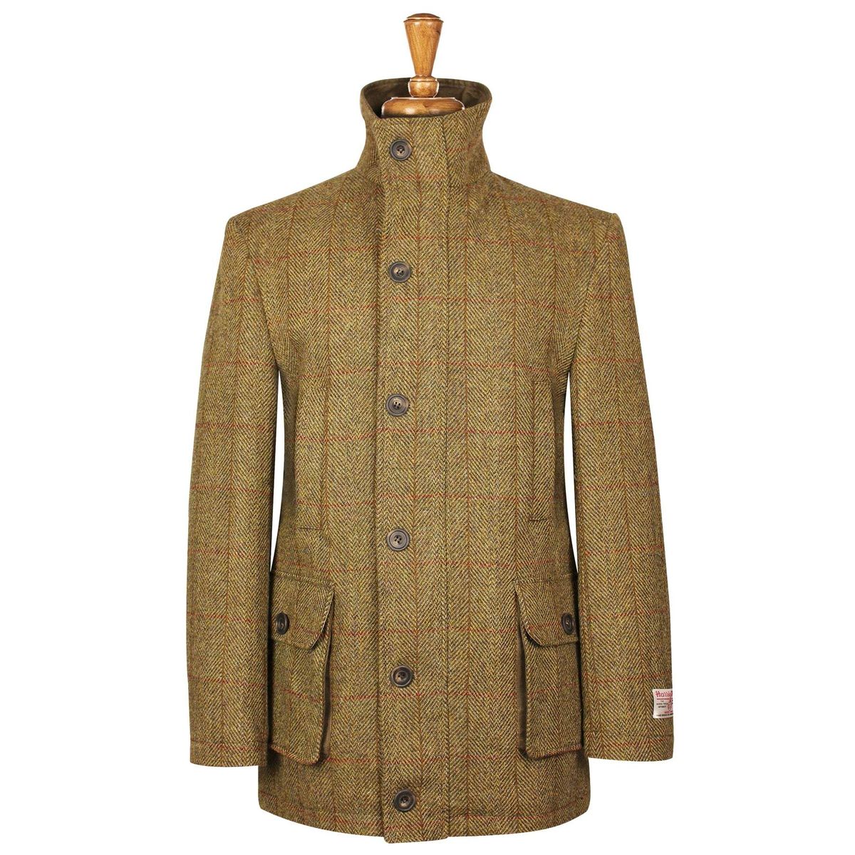 Boyd Field Coat Harris Tweed, mustard herringbone - S (38/40)