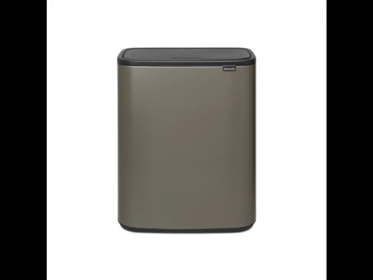 Brabantia Affaldsspand med låg | Bo Touch | 2 x 30 Liter | Platinum