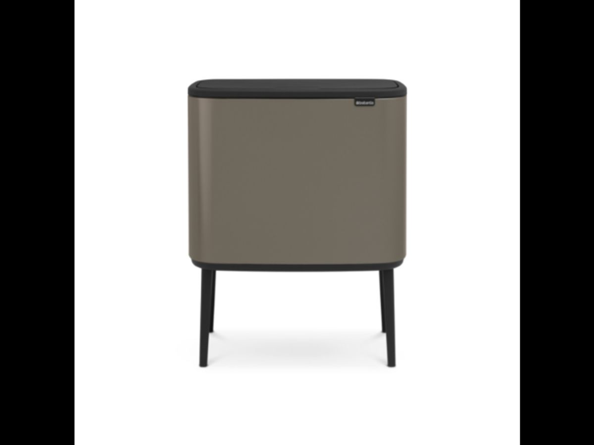 Brabantia Affaldsspand med låg | Bo Touch Bin | 3 x 11 Liter | Platinum