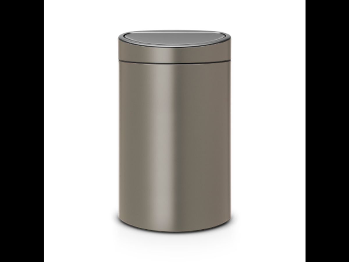 Brabantia Affaldsspand med låg | Touch Bin | 10 + 23 Liter | Platinum