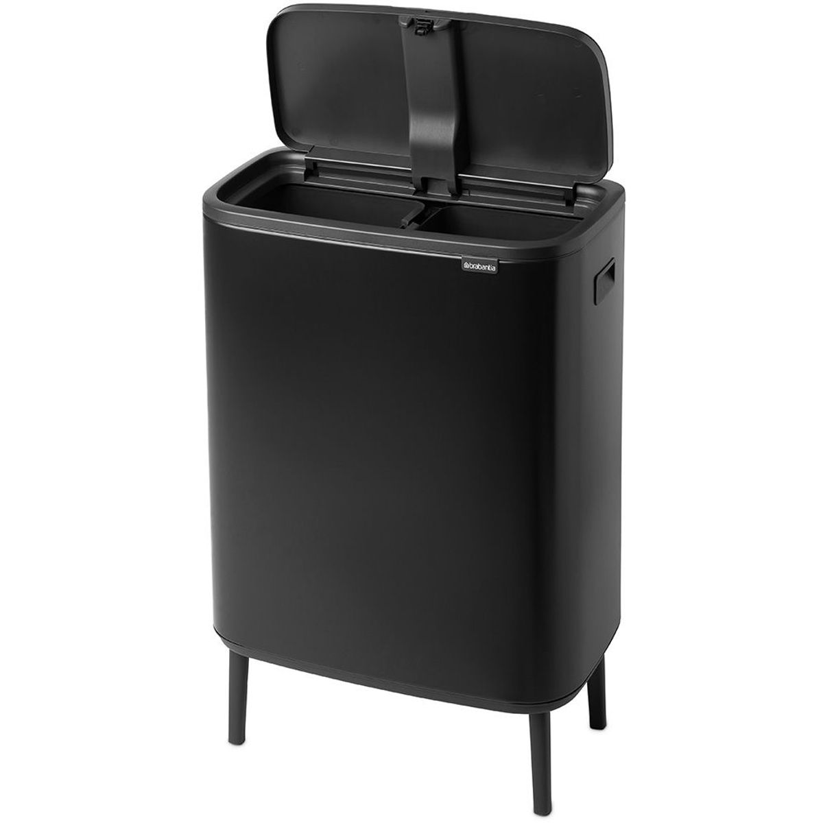 Brabantia BO High vippelågsspand 2x30L Matt Black