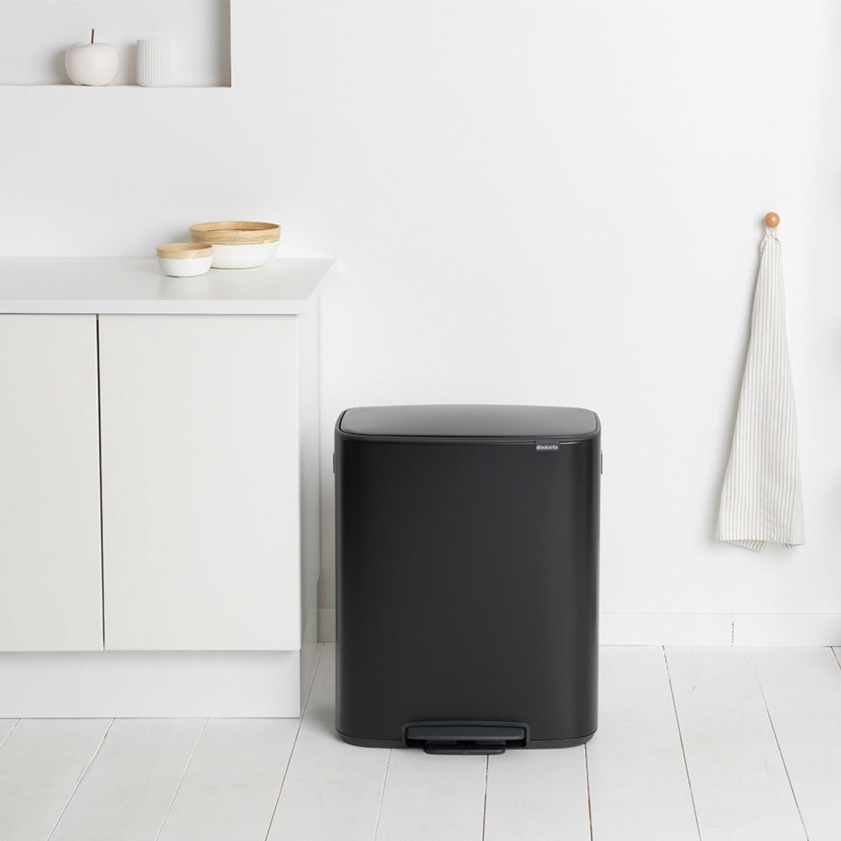 Brabantia BO pedalspand 2x30L Matt Black