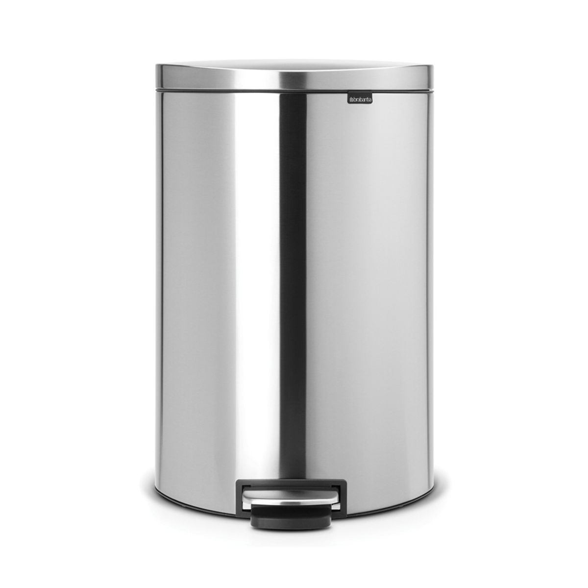 Brabantia Flatback Pedalspand 40 Liter med Soft Close - Matt Steel Fingerprint Proof