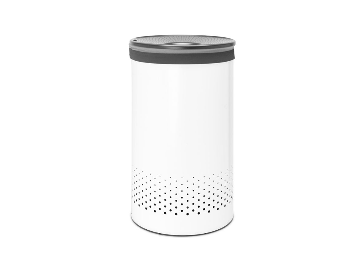 Brabantia Vasketøjskurv 60 Liter Hvid/sort låg