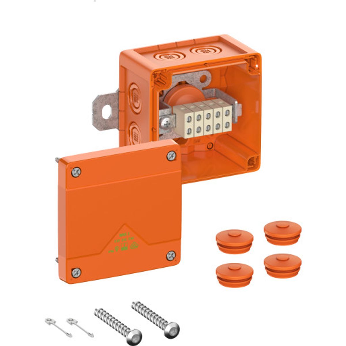 Branddåse WKE 2 - 5x1,5², 100x100x70 mm