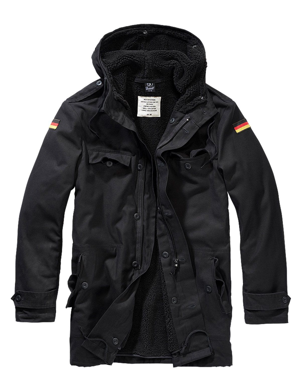 Brandit BW Parka Jakke m. Flag Sort