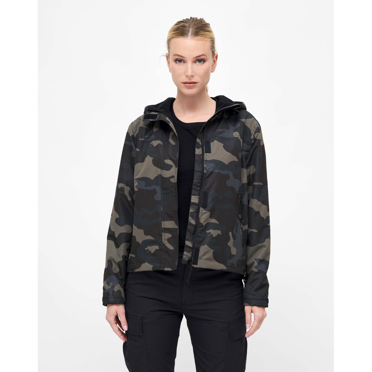 Brandit Dame Windbreaker Frontzip Dark Camo