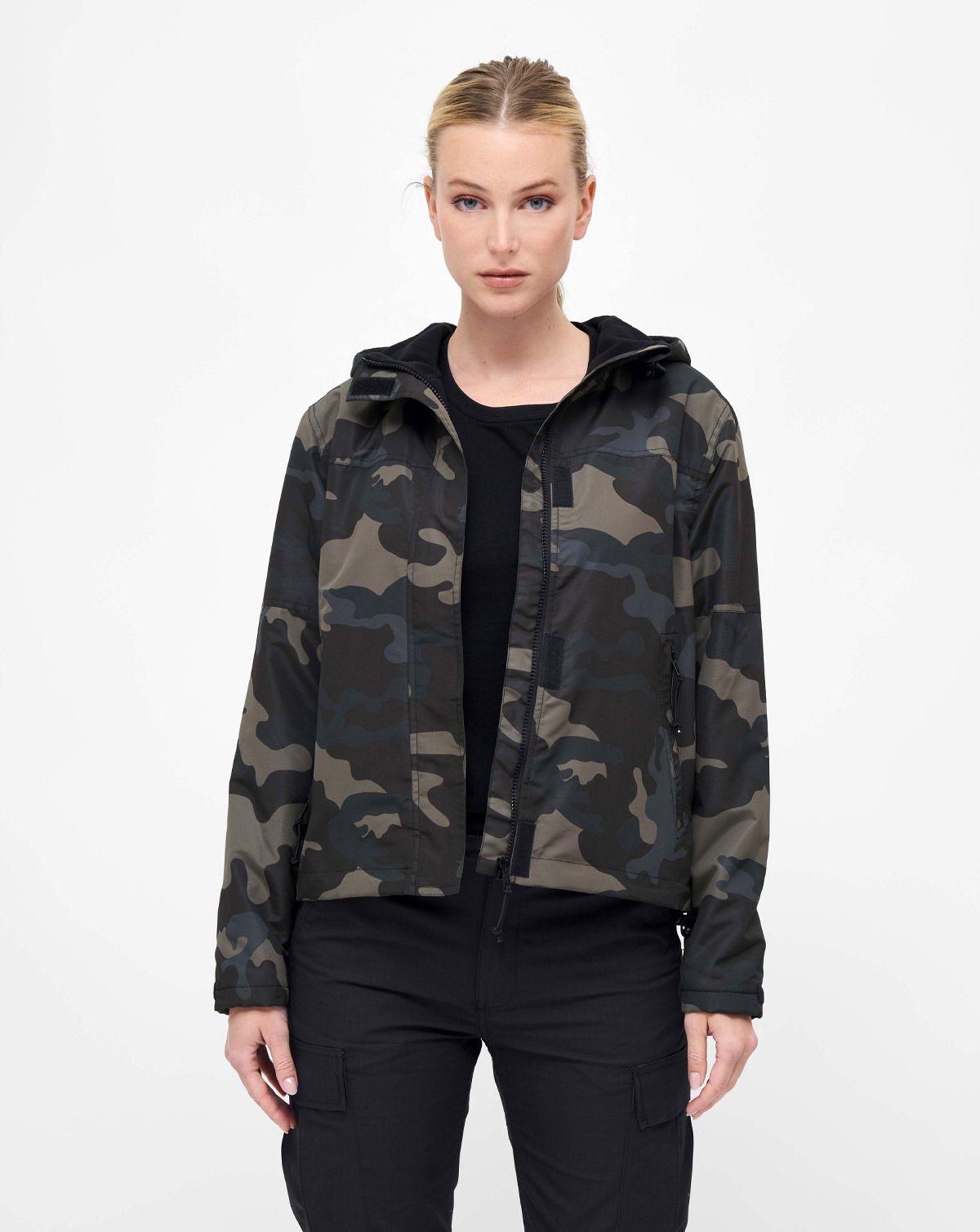 Brandit Dame Windbreaker Frontzip Dark Camo