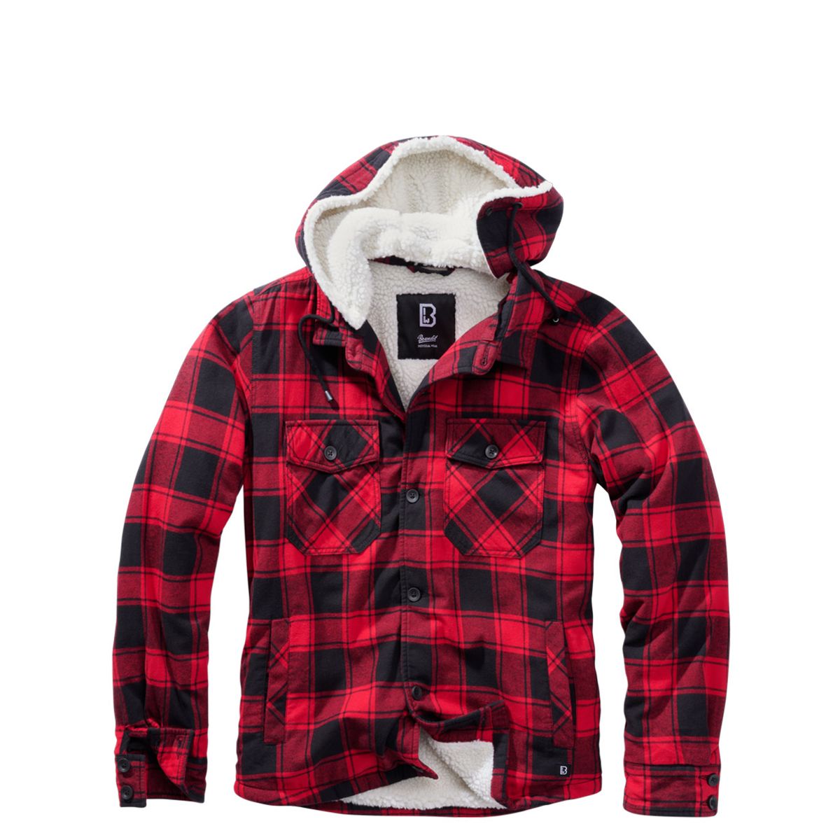 Brandit Hooded Lumberjacket Red / Black