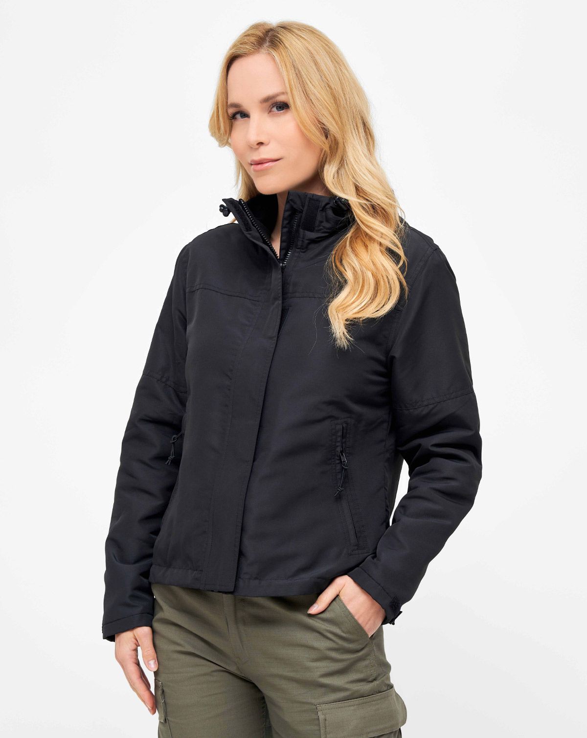 Brandit Ladies Windbreaker Frontzip Black