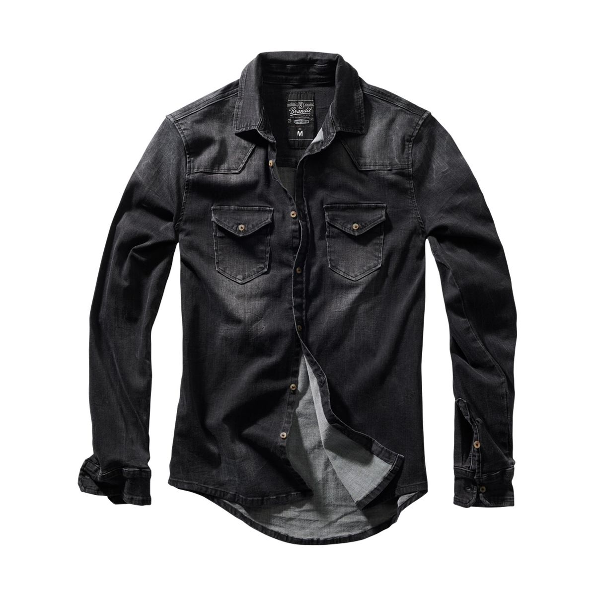 Brandit Riley Denim shirt Denim Black