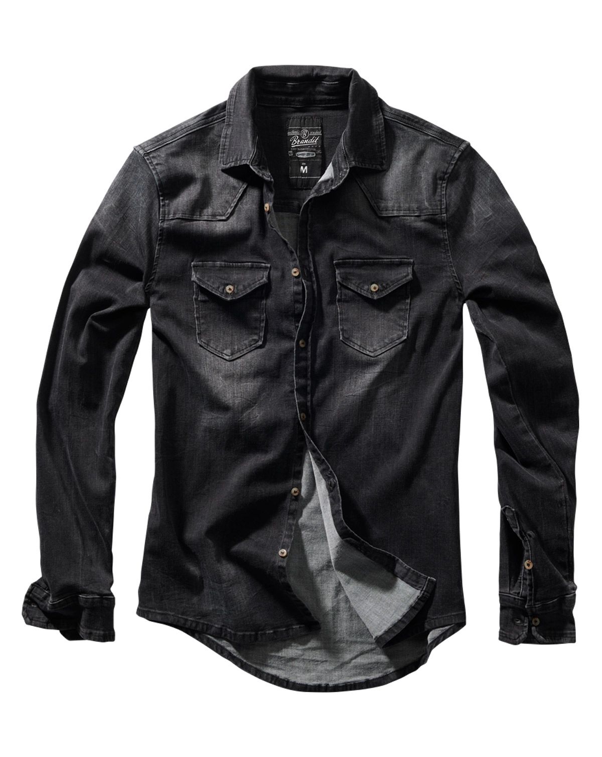 Brandit Riley Denim shirt Denim Black