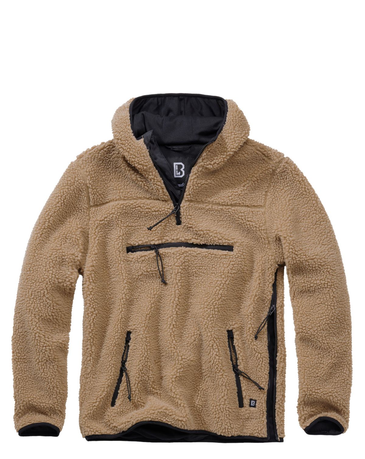 Brandit Teddyfleece Anorak m. Hætte Camel