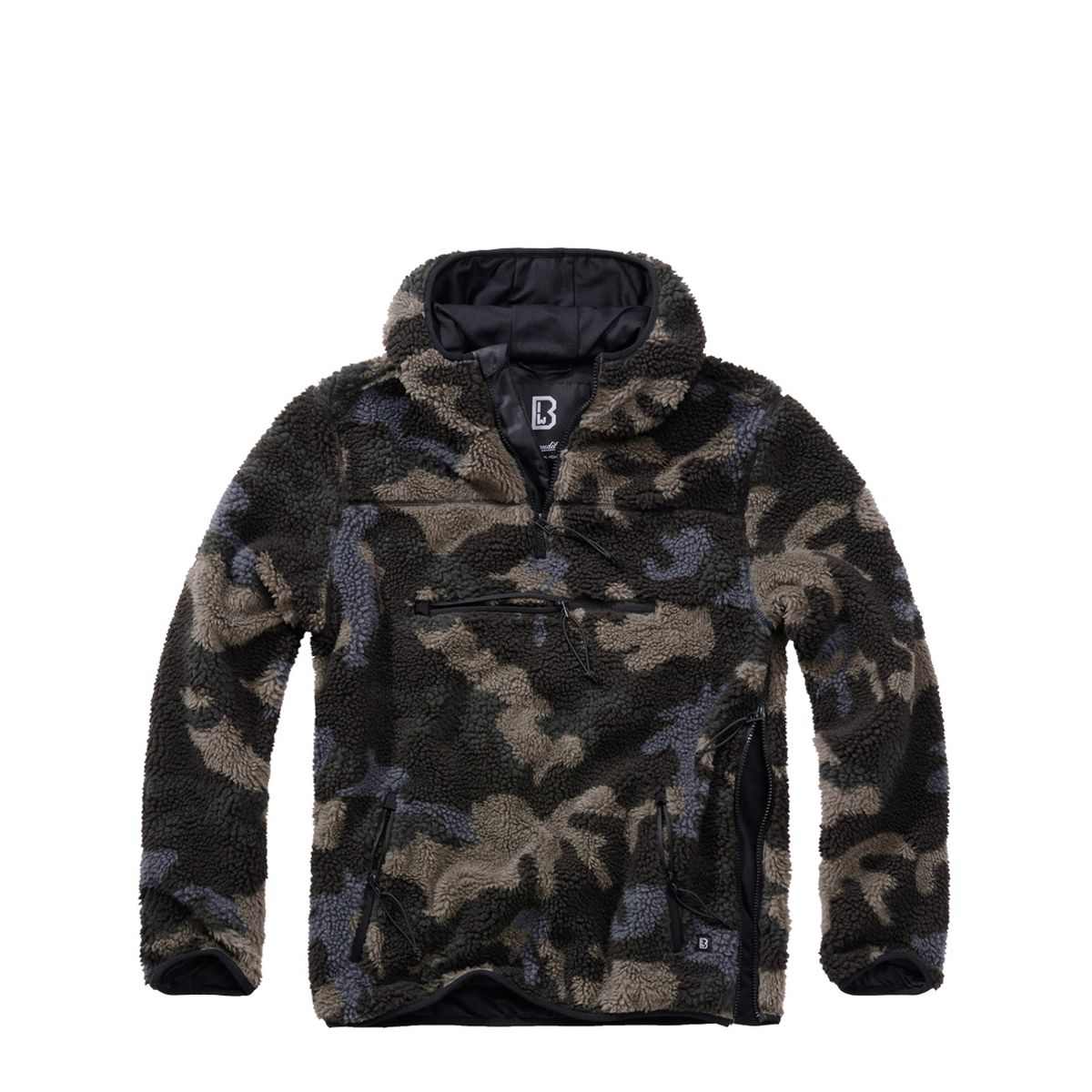 Brandit Teddyfleece Anorak m. Hætte Dark Camo