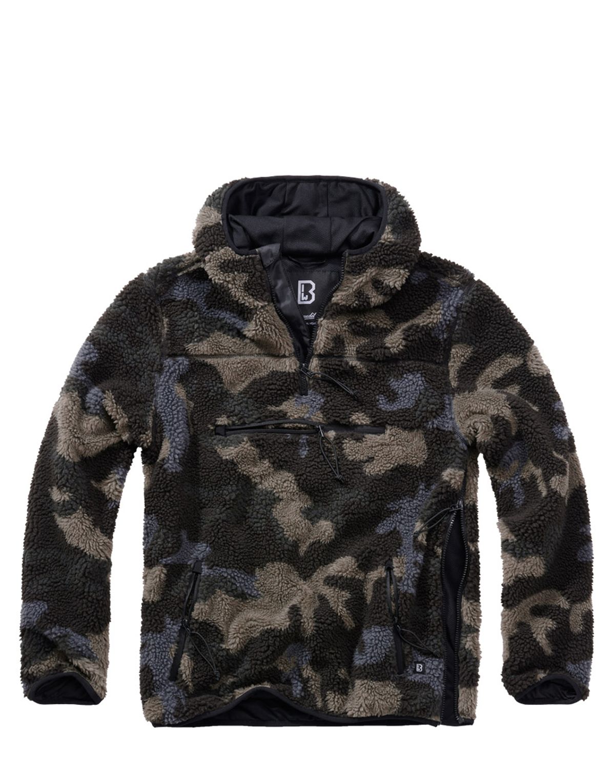 Brandit Teddyfleece Anorak m. Hætte Dark Camo