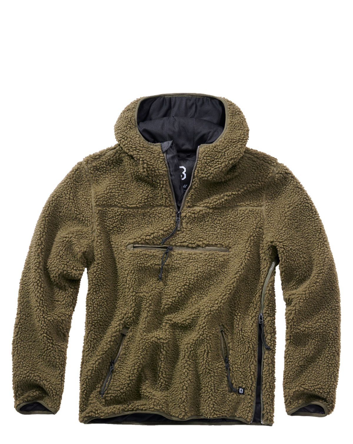 Brandit Teddyfleece Anorak m. Hætte Oliven