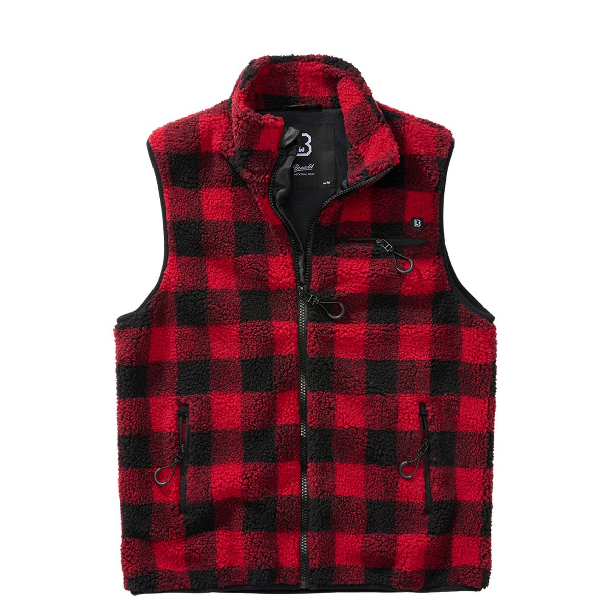 Brandit Teddyfleece Vest Herre Rød / Sort