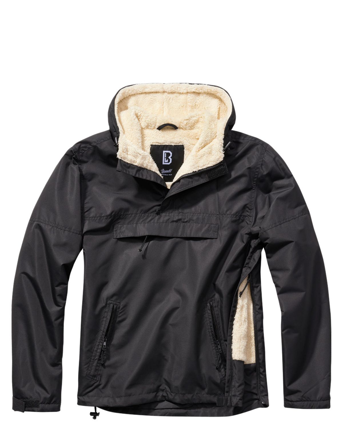 Brandit Windbreaker Anorak - Sherpa foring Sort