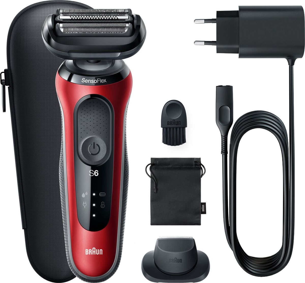 Braun - Shaver 61-r1200s Red Euro