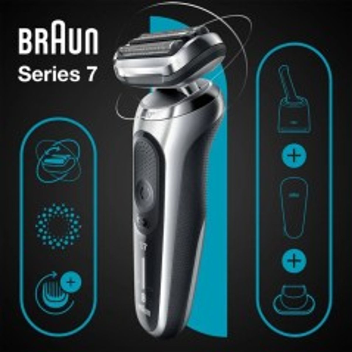 BRAUN Sølv Shaver 71-S7200cc