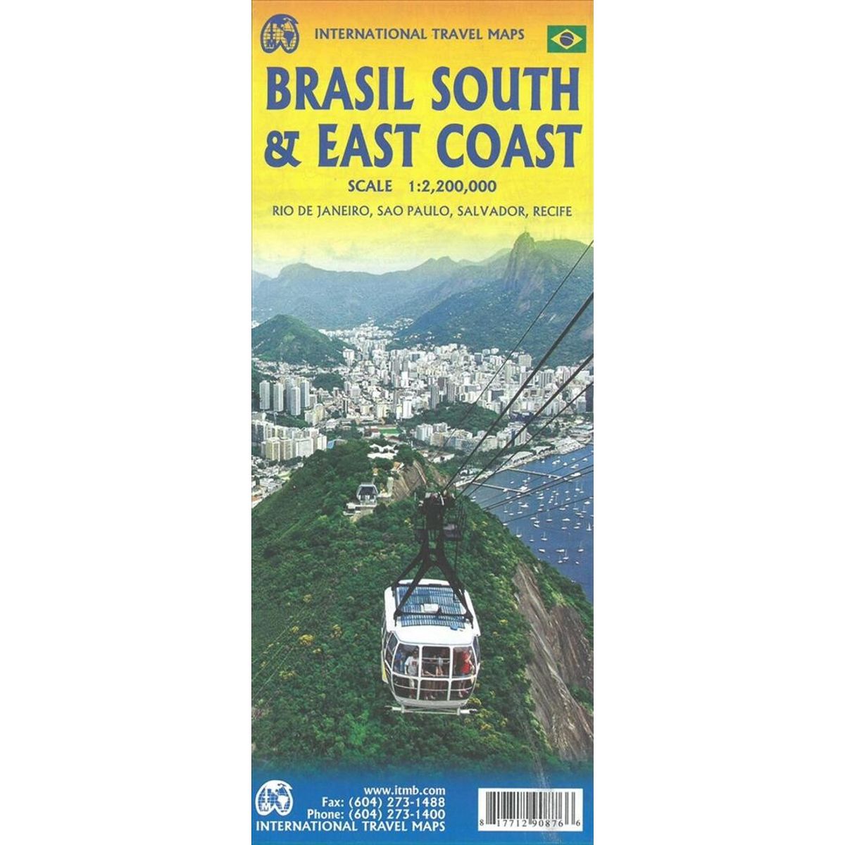 Brazil South & East Coast Travel Reference Map - Itmb - English Book