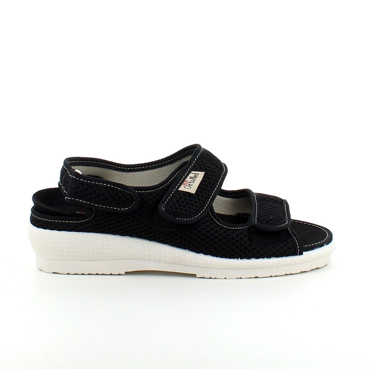 Bred sandal fra OrtoMed med velcro - 37