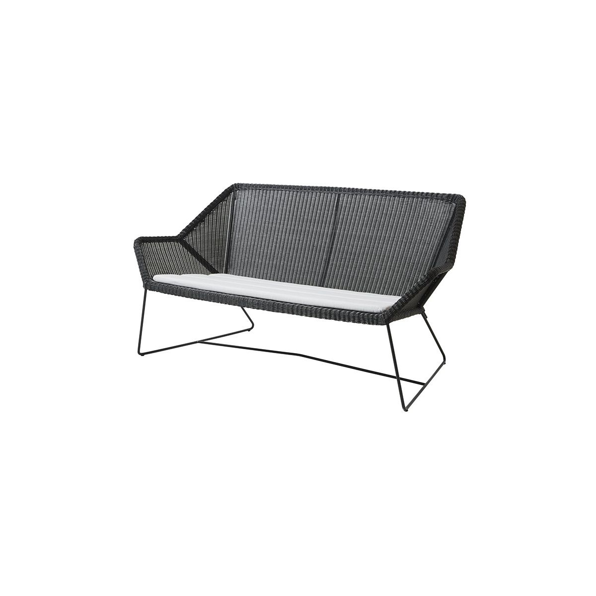 Breeze 2-pers. Loungesofa fra Cane-line (Black, White, Cane-line Natté)