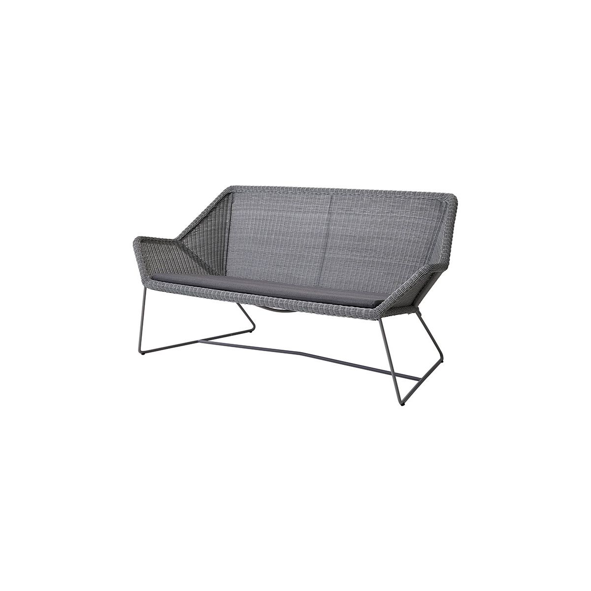 Breeze 2-pers. Loungesofa fra Cane-line (Light grey, Grey, Cane-line Natté)