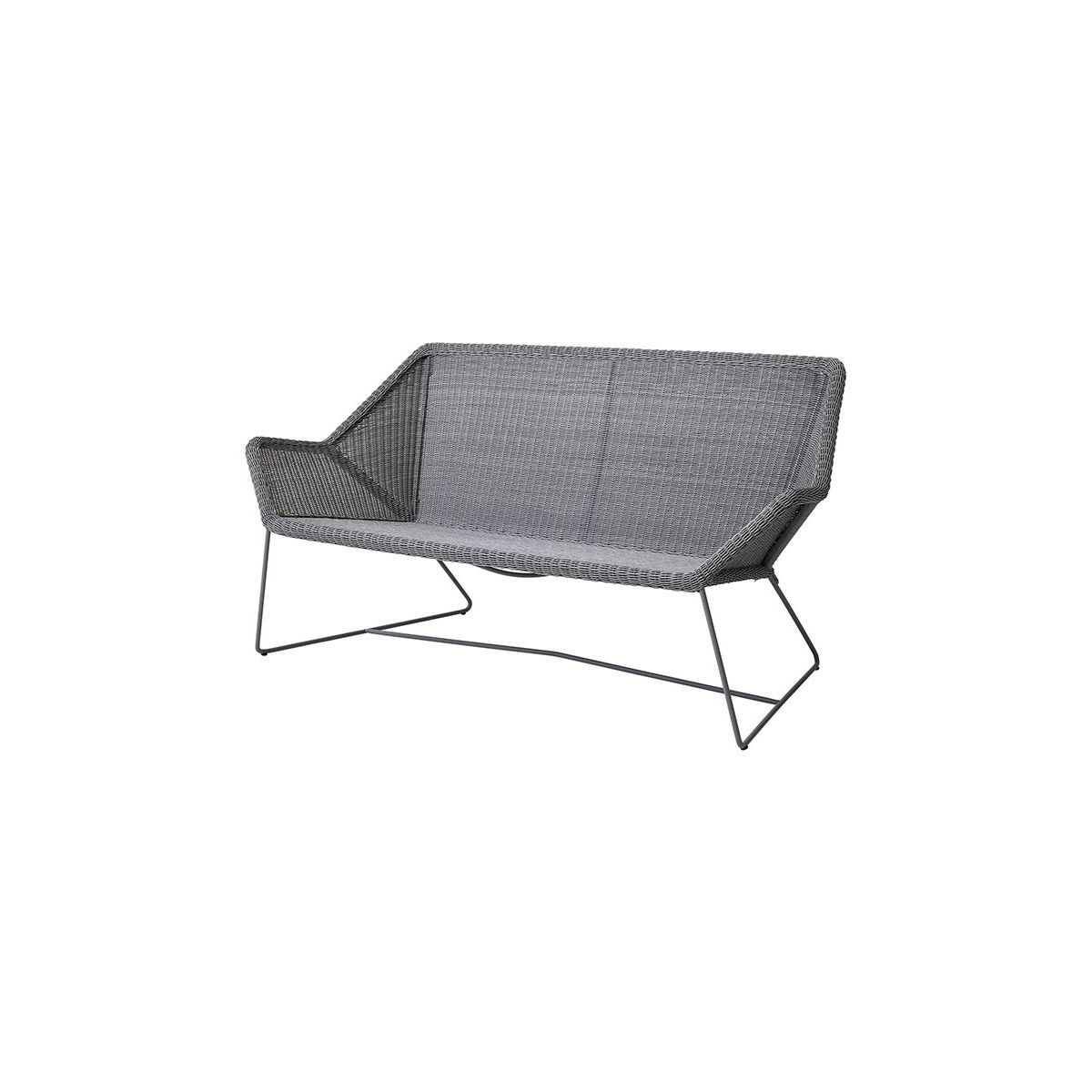 Breeze 2-pers. Loungesofa fra Cane-line (Light grey, Ingen hynde)