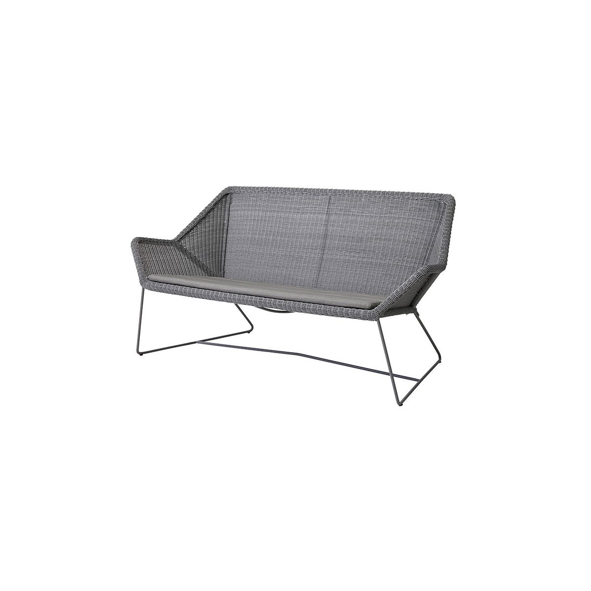 Breeze 2-pers. Loungesofa fra Cane-line (Light grey, Taupe, Cane-line Natté)