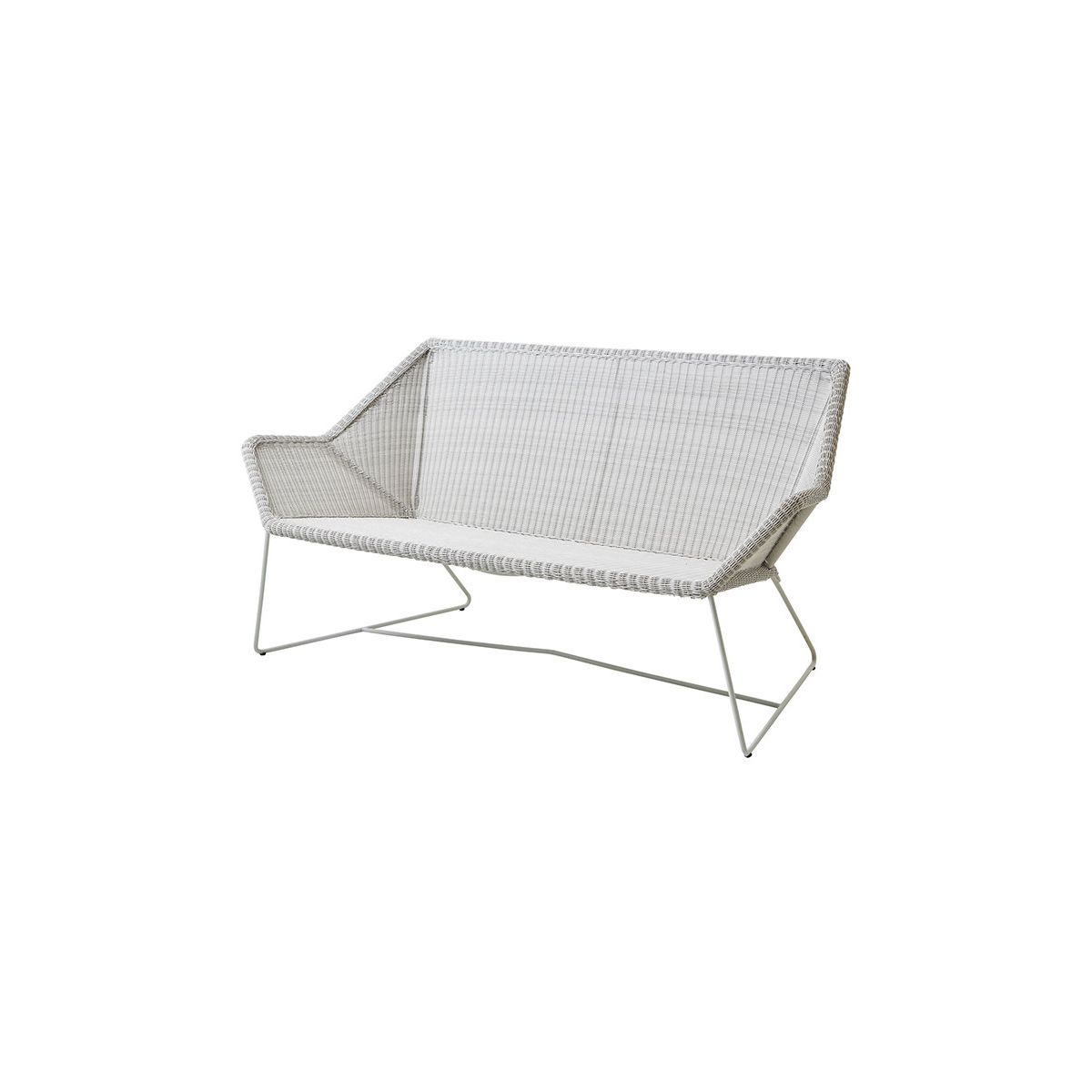 Breeze 2-pers. Loungesofa fra Cane-line (White grey, Ingen hynde)