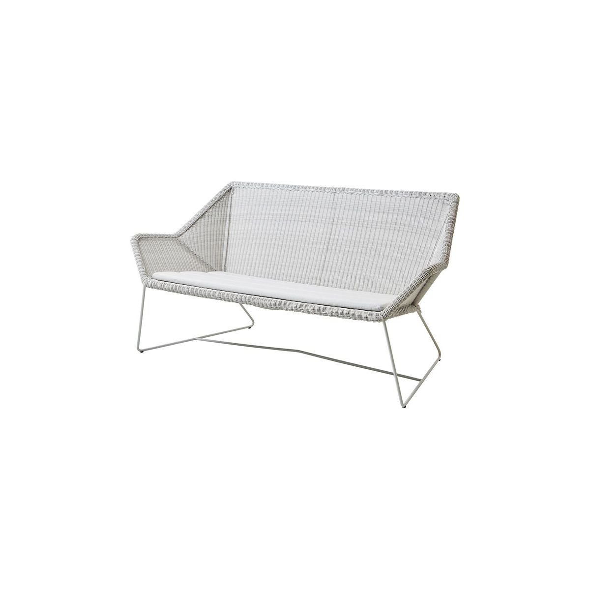 Breeze 2-pers. Loungesofa fra Cane-line (White grey, White, Cane-line Natté)