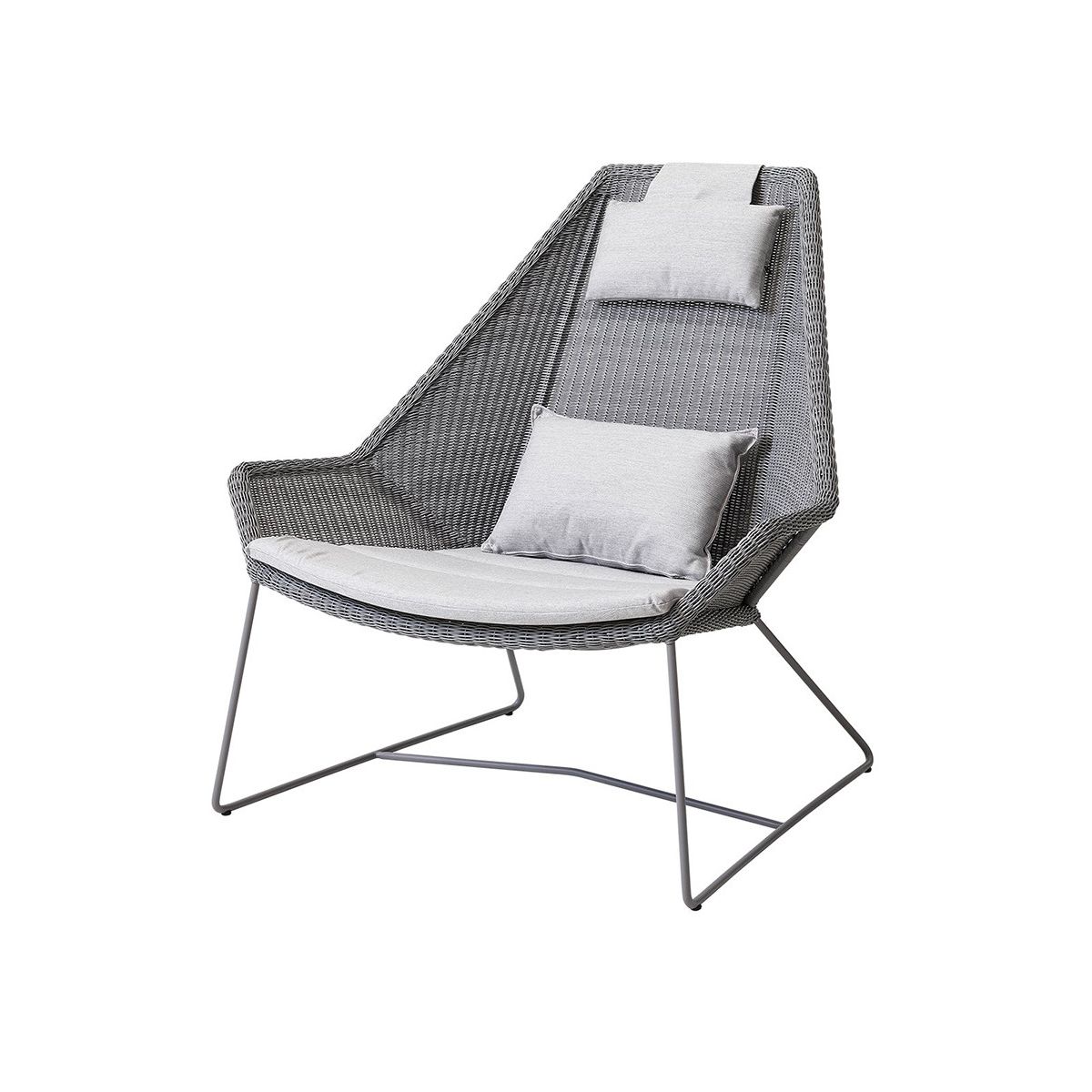 Breeze Highback Stol fra Cane-line (Light grey, Light grey, Cane-line Natté)