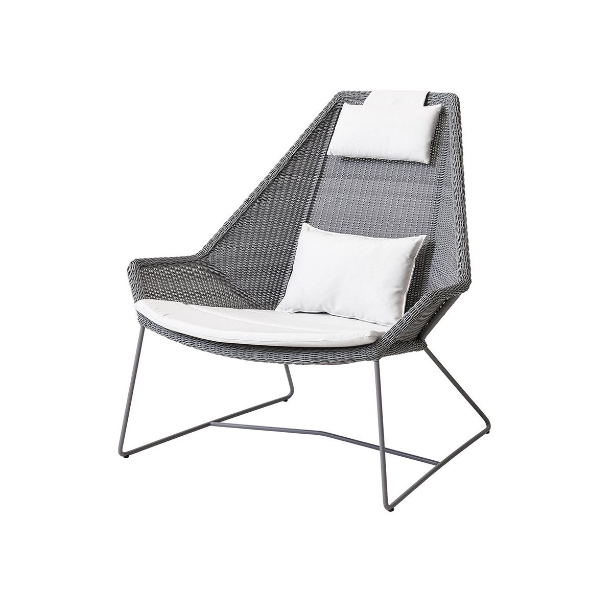 Breeze Highback Stol fra Cane-line (Light grey, White, Cane-line Natté)