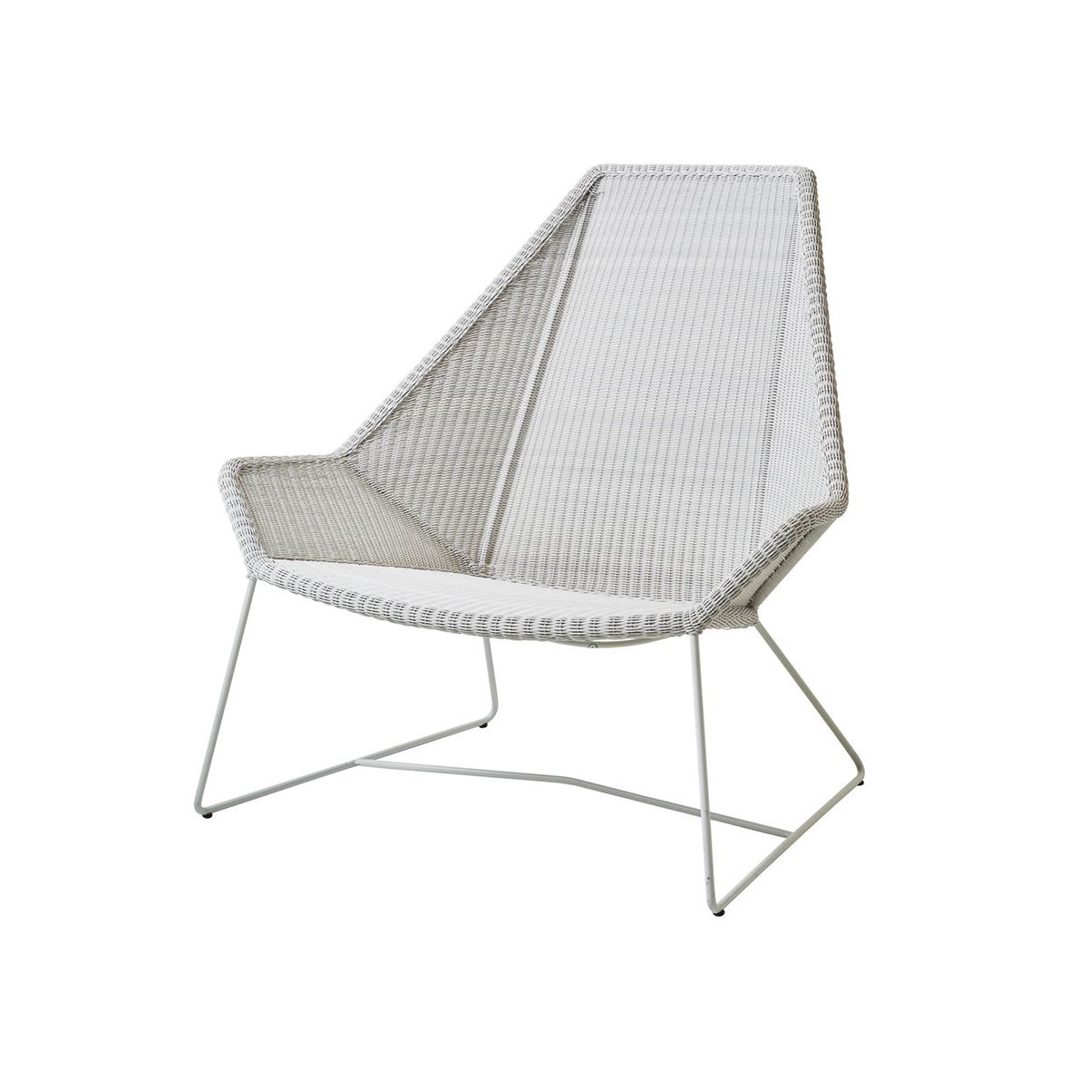 Breeze Highback Stol fra Cane-line (White grey, Ingen hynde)