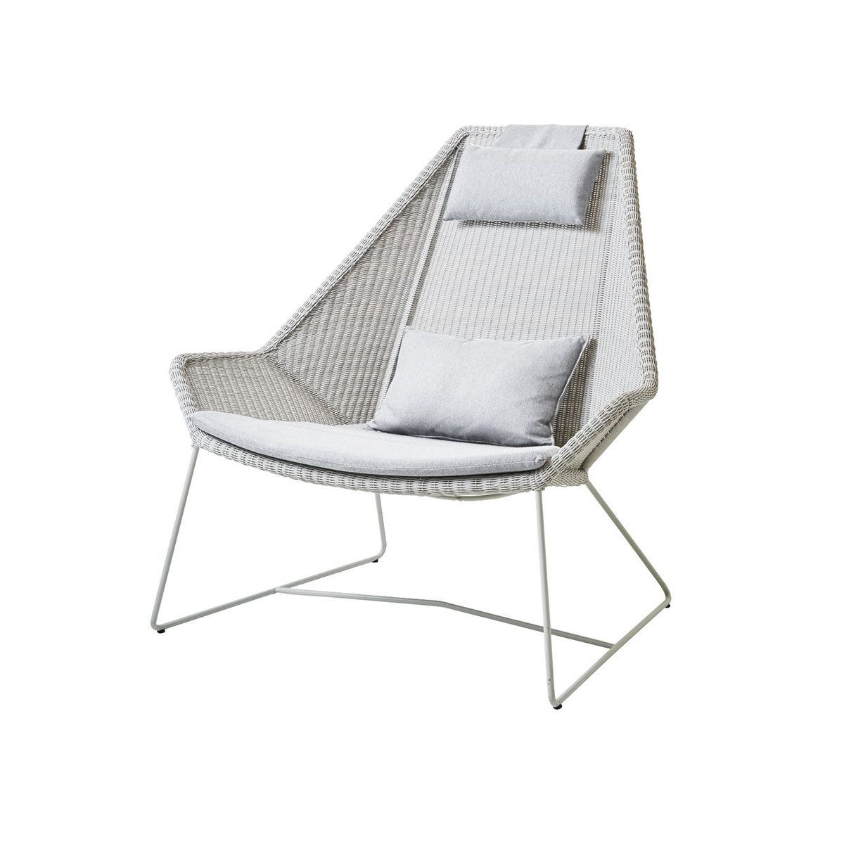 Breeze Highback Stol fra Cane-line (White grey, Light grey, Cane-line Natté)