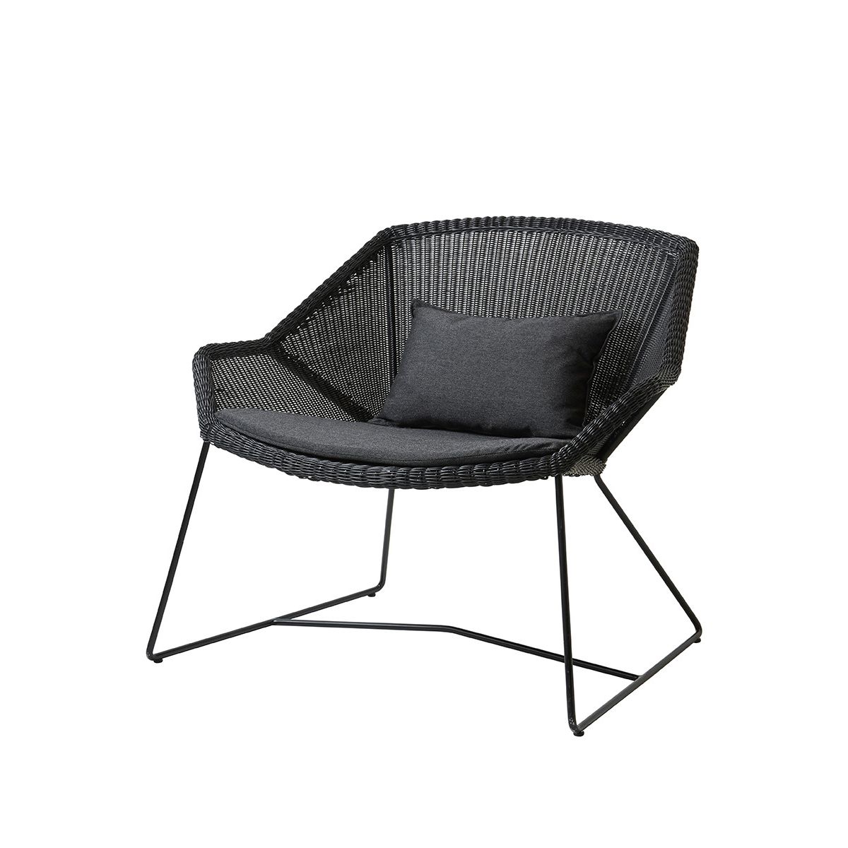 Breeze Loungestol fra Cane-line (Black, Black, Cane-line Natté)