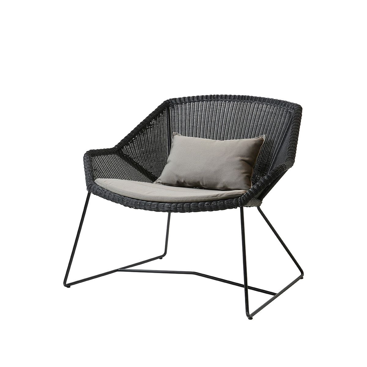 Breeze Loungestol fra Cane-line (Black, Taupe, Cane-line Natté)