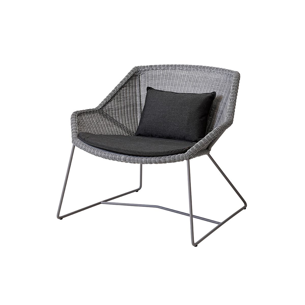 Breeze Loungestol fra Cane-line (Light grey, Black, Cane-line Natté)