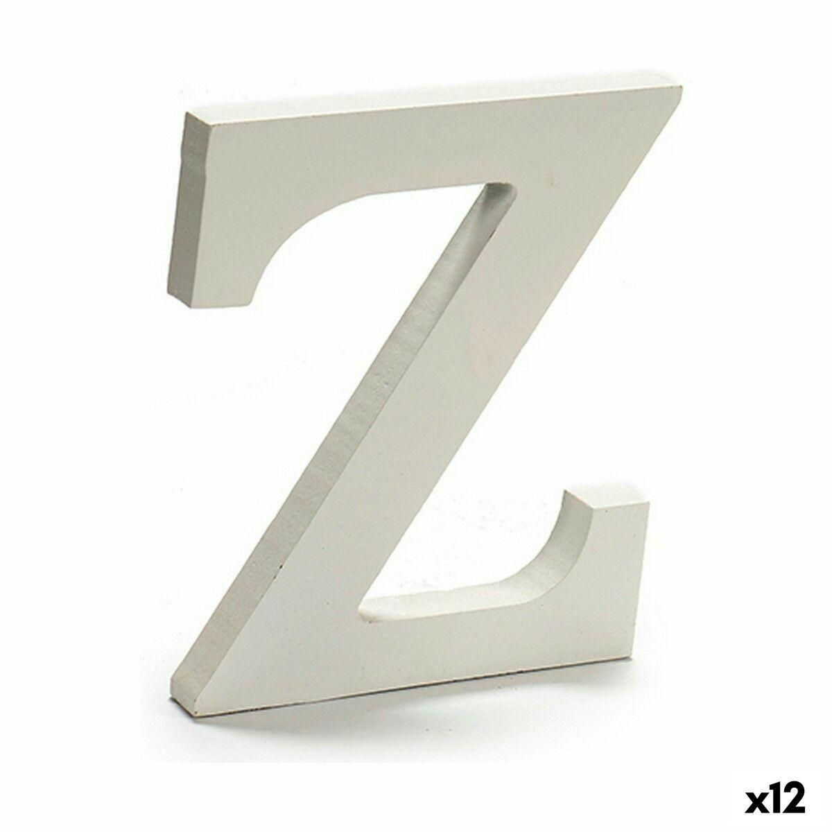 Brev Z Træ Hvid (1,8 x 21 x 17 cm) (12 enheder)