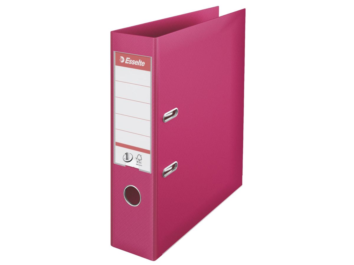 Brevordner Esselte No.1 A4 75 mm Fuchsia