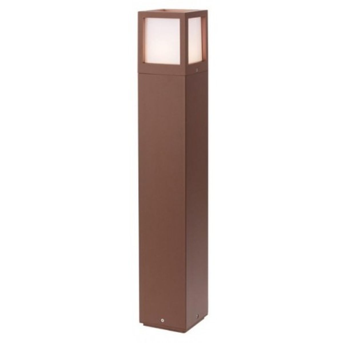 BRICK Bedlampe i aluminium og polycarbonat H65 cm 1 x E27 - Mat rust